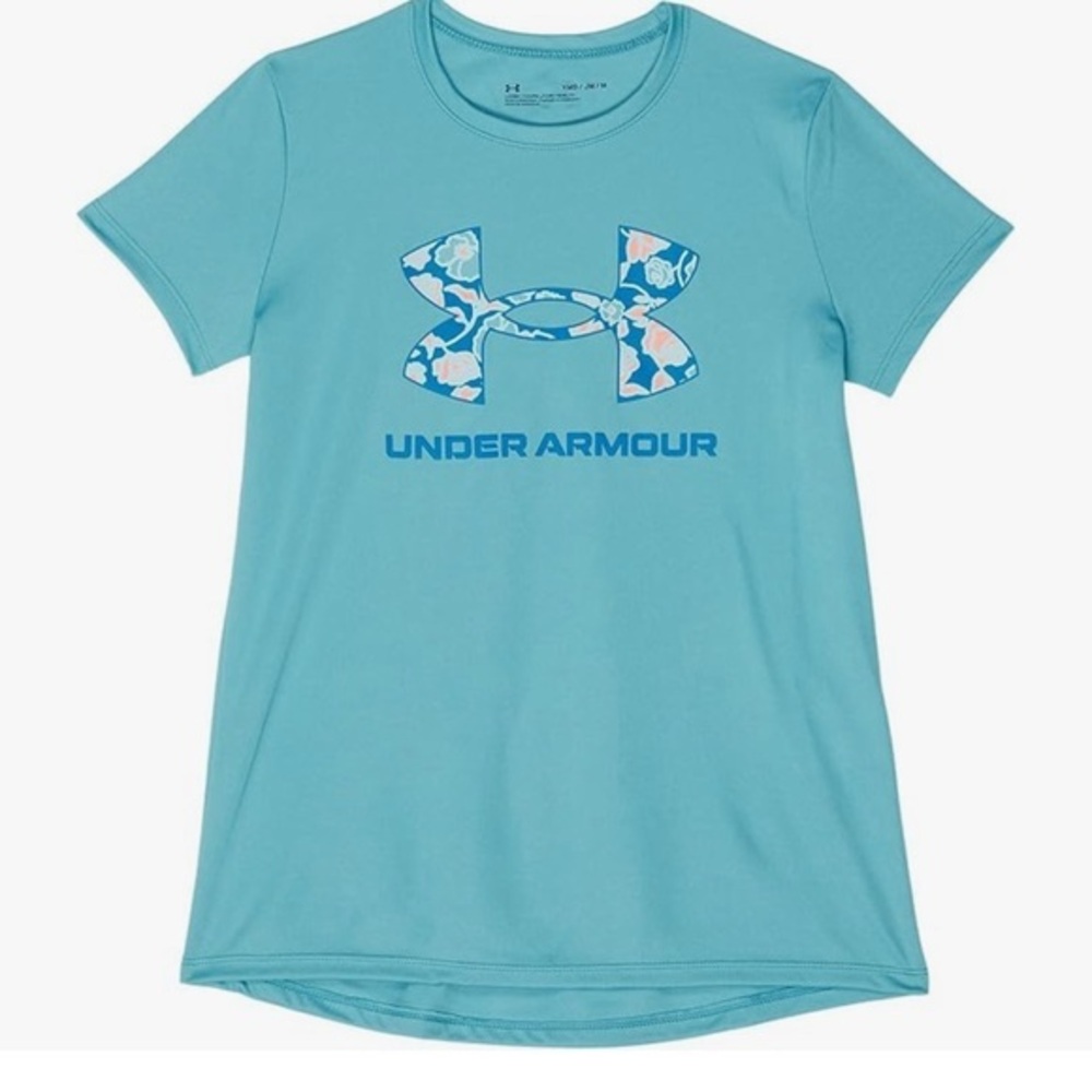 UNDER ARMOUR Kids' Tech T-Shirt - Girls Crew Neck Short Sleeve